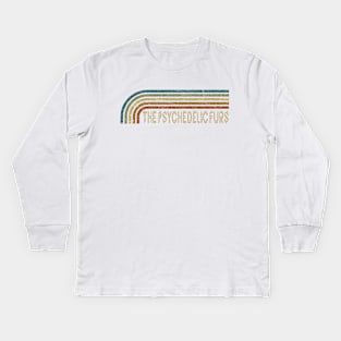 The Psychedelic Furs Retro Stripes Kids Long Sleeve T-Shirt